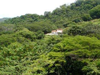 Vue des terrains de santa rosa, costa rica